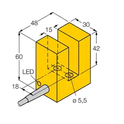 Индуктивный щелевой датчик TURCK SI15-K30-AN6X