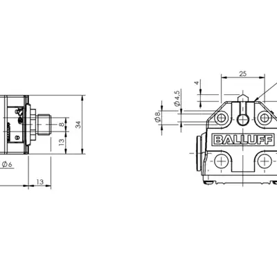 Блочный выключатель Balluff BNS 819-B02-D08-40-13-S80R