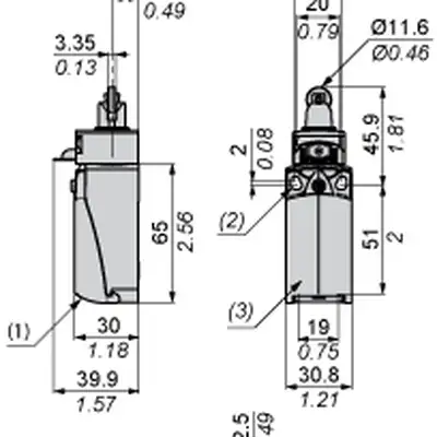Kонцевой выключатель Telemecanique XCPR2502G11