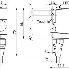 Ультразвуковой датчик Baumer U500.RA0-GP1B.72CU
