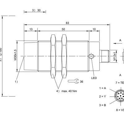 RFID головка чтения/записи Balluff BIS M-300-001-S115