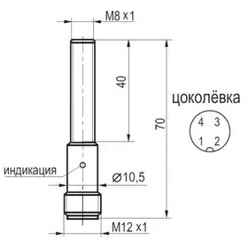 Индуктивный датчик ТЕКО ISB AC12S-31N-1,5-LS4-T-O
