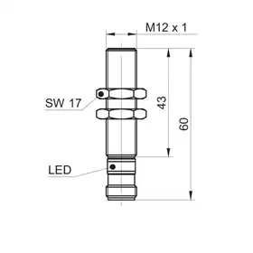 Индуктивный датчик Baumer IFRR 12P17T1/S14L-9