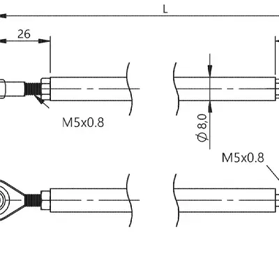 Шарнирный рычаг AMT Linear Position Sensor GS10-0600-A