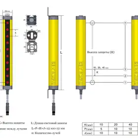 Многолучевой барьер безопасности CYNDAR CTX10-1121110NA