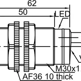 Емкостной датчик LANBAO CR30SCN15ATO-T160