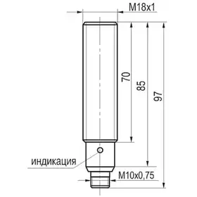 Индуктивный датчик ТЕКО ISB AC42A-11G-5-LZR4-C-V