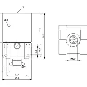 Индуктивный датчик Balluff BES Q40KEU-USU15B-S27G