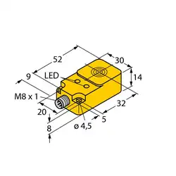 Индуктивный датчик TURCK BI10U-Q14-AN6X2-V1131