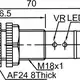 Емкостной датчик LANBAO CR18SCN08ATC