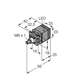 Индуктивный датчик TURCK BI10U-CA25-AP6X2-V1131