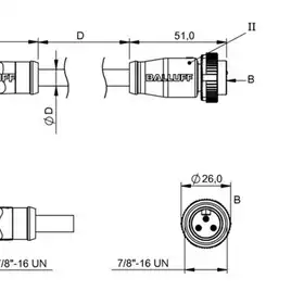 Соединительный кабель Balluff BCC A323-A313-70-345-VX43W6-150