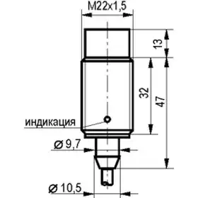 Индуктивный датчик ТЕКО ISN FF5A-32N-10-LZ