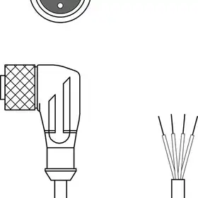 Разъем с кабелем Leuze Electronic KD U-M12-4W-P1-050