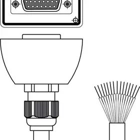 Разъем с кабелем Leuze Electronic CB-D15E-50000S-11GF