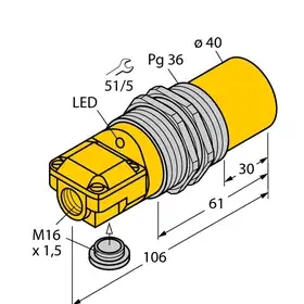 Индуктивный датчик TURCK NI40-G47SR-VN4X2