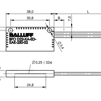 Оптоволоконный кабель Balluff BFO D22-XA-ED-EAK-250-02