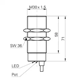 Емкостной датчик уровня Baumer CFAM 30N3600