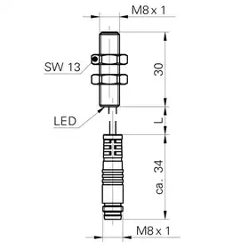 Индуктивный датчик Baumer IFRM 08P1701/KS35L