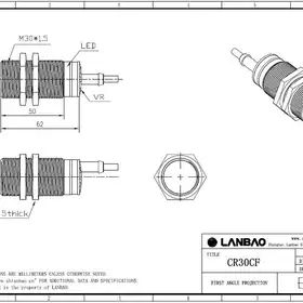 Емкостной датчик LANBAO CR30CF10DNC