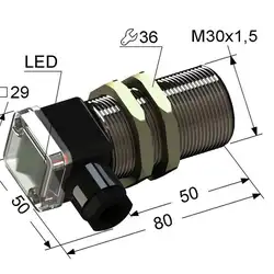 Индуктивный датчик Мега-К VB2-30M80-10B41-B