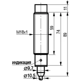 Индуктивный датчик ТЕКО ISN EF42A-02G-8E-L