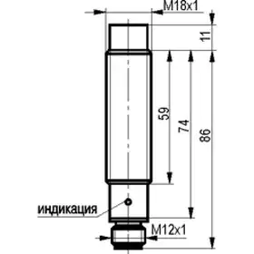Индуктивный датчик ТЕКО ISN EC42A-02G-8E-LS27