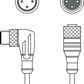 Соединительный кабель Leuze Electronic KDS U-M12-4A-M12-4W-P1-003