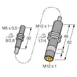 Индуктивный датчик TURCK BI1.5-EG05-0.3-M12-SIU-H1141