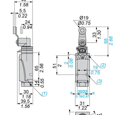 Kонцевой выключатель Telemecanique XCDR2518G13