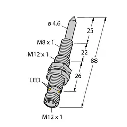 Магнитный датчик TURCK NIMFE-M12/4.6L88-UP6X-H1141