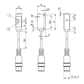 Лазерный датчик расстояния Wenglor P1KY102
