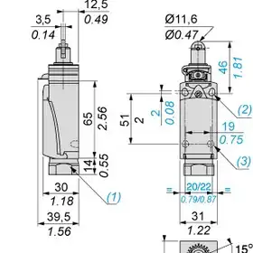 Kонцевой выключатель Telemecanique XCPR2102G13