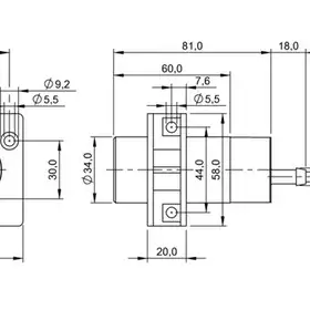 Емкостной датчик Balluff BCS G34KN2-UST20G-AV02