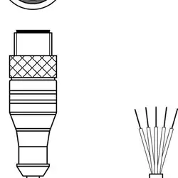 Разъем с кабелем Leuze Electronic CB-M12-5000-5GM