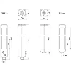 Световая завеса безопасности DATASENSING LP4ER/0B-080L