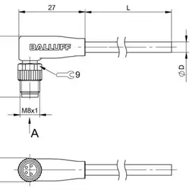 Разъем с кабелем Balluff BCC M324-0000-20-003-EX44T2-100