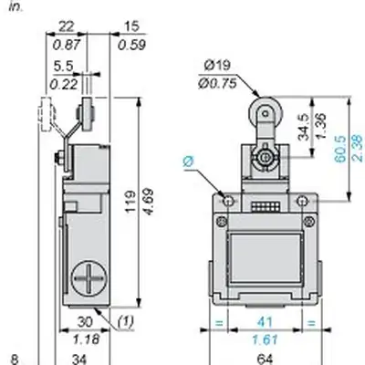 Kонцевой выключатель Telemecanique XCKM115