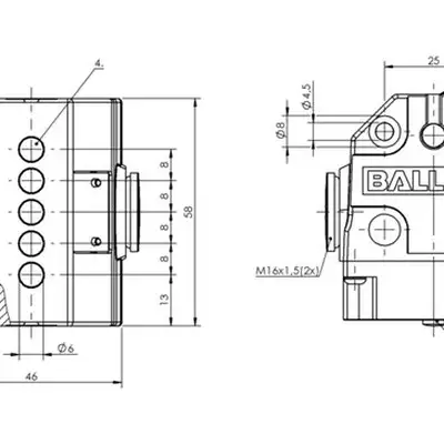 Блочный выключатель Balluff BNS 816-B05-TOB-08-650-11