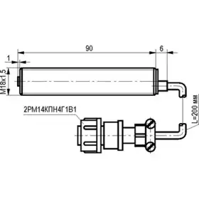 Индуктивный датчик ТЕКО ISB ATD1A-1,2-R14