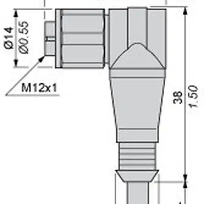 Разъем с кабелем Telemecanique XZCPA1241L5