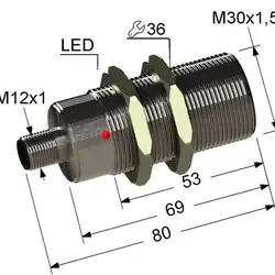 Индуктивный датчик Мега-К VB2-30M80-10B72-C27