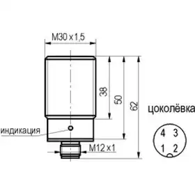 Индуктивный датчик ТЕКО ISB AC8B-43P-15-LZS4