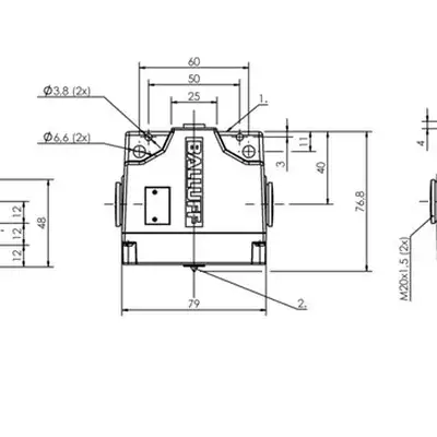 Блочный выключатель Balluff BNS 816-B03-KHG-12-610-11