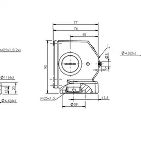 Блочный выключатель Balluff BNS 813-B02-R16-72-22-02-FC