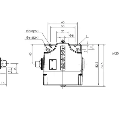 Блочный выключатель Balluff BNS 813-B02-R12-61-A-10-01-FD-S80R