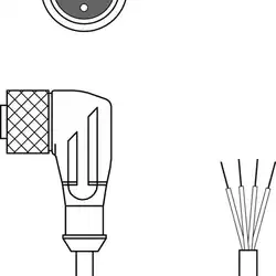 Разъем с кабелем Leuze Electronic KD U-M12-4W-P1-030-3DP