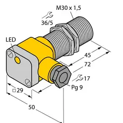 Индуктивный датчик TURCK BI10-G30SK-Y1X