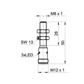 Индуктивный датчик Baumer IFRM 08P1703/S14L