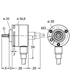 Энкодер TURCK RI-08S6S-2F500-C 1M
